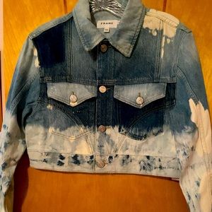 Frame cropped Fresco denim jean jacket